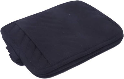Pot Holders for Kitchen Heat Resistant, Cotton Hot Pads for Kitchen Counter Table, Black Kitchen Pot Holders with Pocket